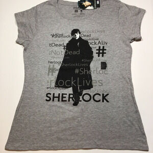NWT Hot Topic Sherlock Lives Hashtag T-Shirt Jr. 2XL